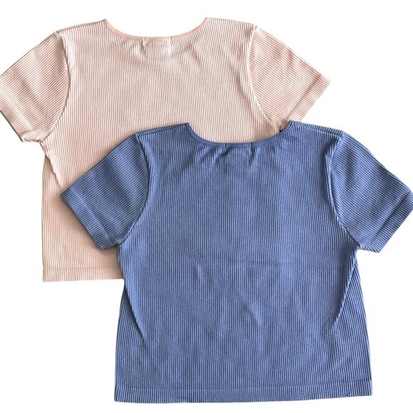 GB GIRLS Ribbed Short Sleeve Tops L/XL - Picture 5 of 5